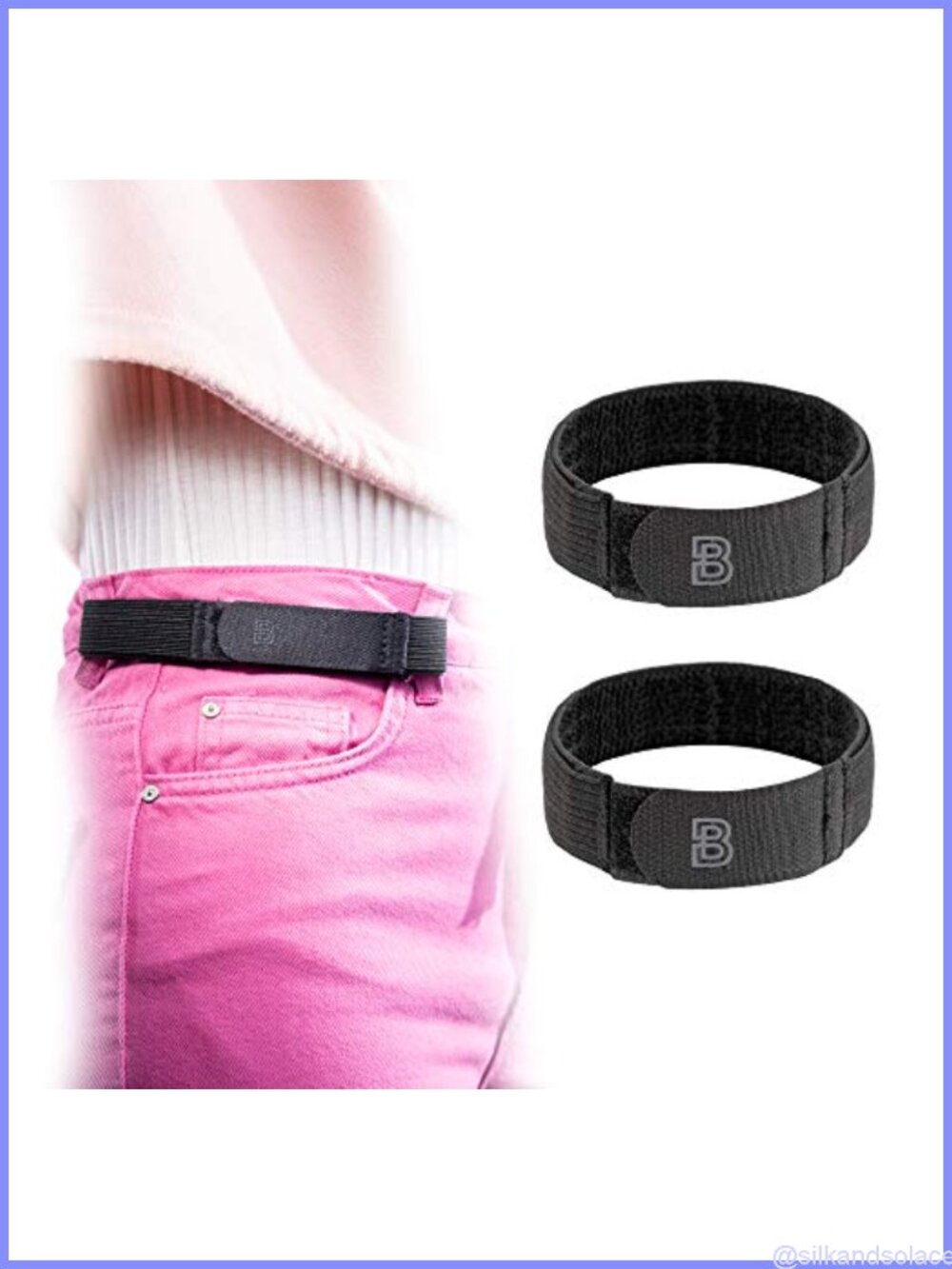 No Buckle Elastic Belt for Women Fits 1 Inch Belt Loops Comfortable Secure Fit